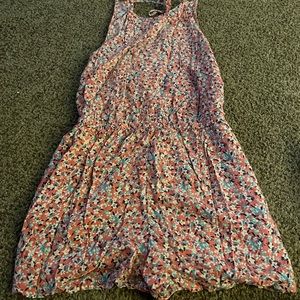 Tank top romper Arizona pink with flowers
